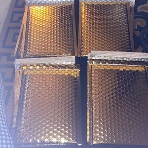 Metallic Gold bubble mailers 7x11 inch (inside 6x9) brand new padded envelopes